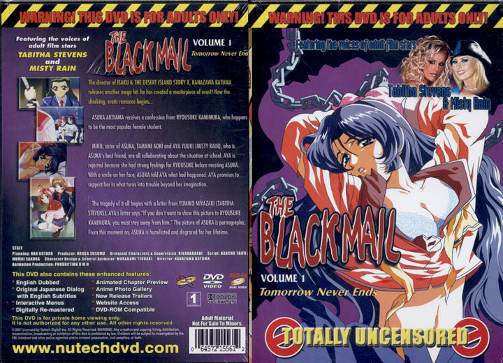 The Blackmail 1 Nutech - Animation Reprinted DVD in Sleeve