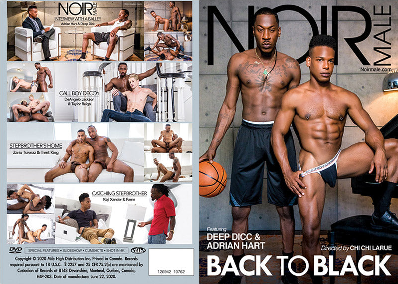 Back To Black Noir Male Sealed DVD - Active (Means Still in Stock from the Studio)