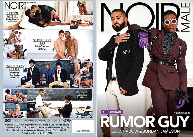Rumor Guy Noir Male Factory Sealed DVD - Active