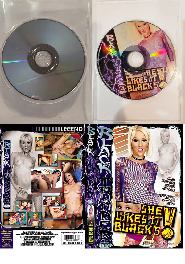 *She Likes It Black! 5 Black Thunder - Black Original DVD - Comes in a Clear DVD Case