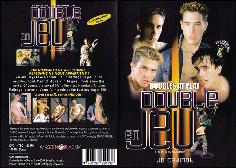 Doubles At Play (Double En Jeu) Cadinot - Classic Gay Sealed DVD - Active (Means Still in Stock from the Studio)