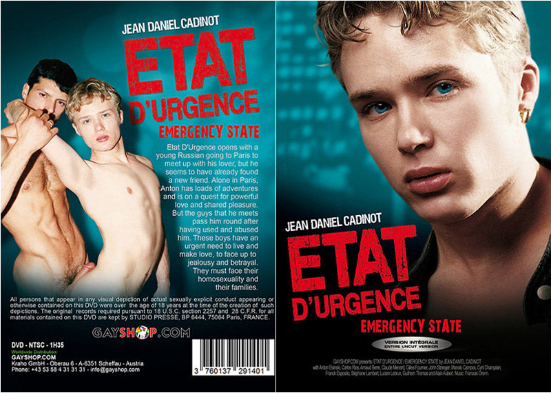 Emergency State Cadinot - Classic Gay Sealed DVD - Active (Means Still in Stock from the Studio)
