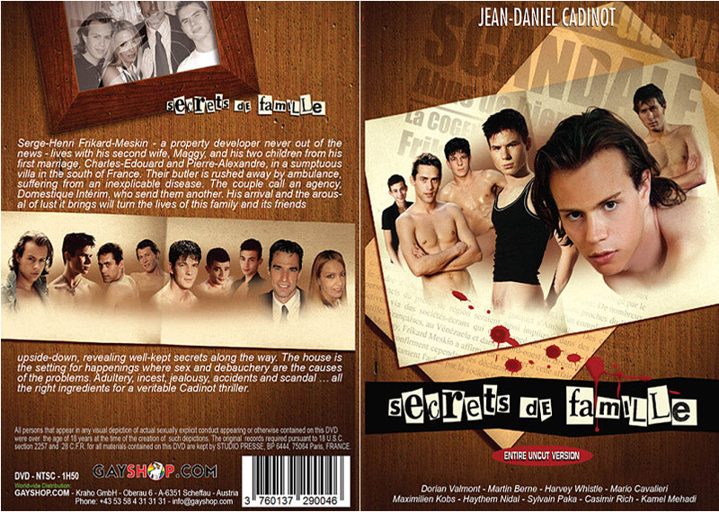 Secrets De Famille Cadinot - Classic Gay Sealed DVD - Active