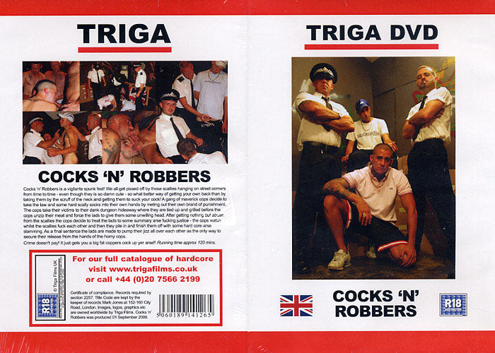 Cocks 'N' Robbers Triga Films - Gay Factory Sealed DVD - Active