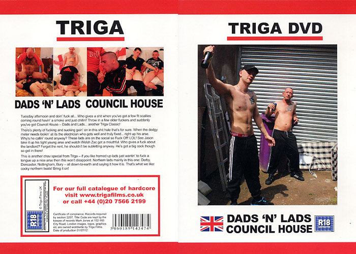 Dads 'N' Lads Council House Triga Films - Gay Sealed DVD - Active (Means Still in Stock from the Studio)
