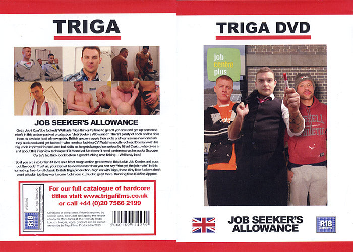 Job Seeker's Allowance Triga Films - Gay Factory Sealed DVD - Active