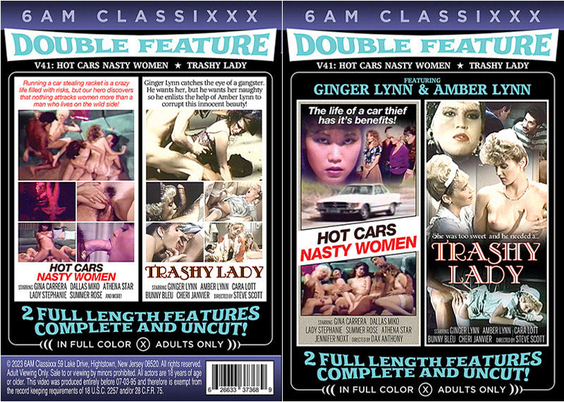 Double Feature 41: Hot Cars Nasty Women & Trashy Lady 6AM Classixxx Sealed DVD - Active