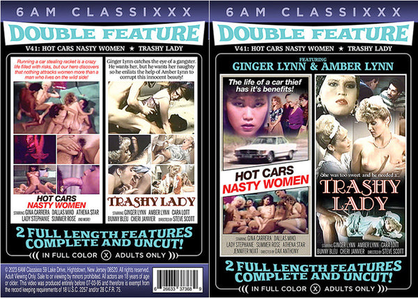 Double Feature 41: Hot Cars Nasty Women & Trashy Lady 6AM Classixxx Factory Sealed DVD - January Special