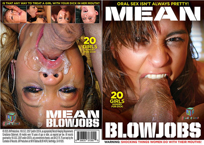 Mean Blowjobs JM - 2023 Sealed DVD Direct from the Manufacturer