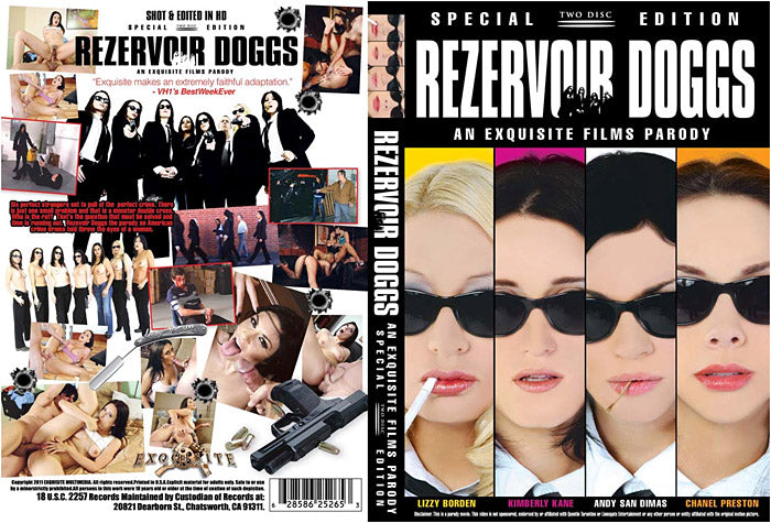 Rezervoir Doggs (2 Disc Set) Exquisite - Parody Sealed DVD, Active (Still Available from the Studio)