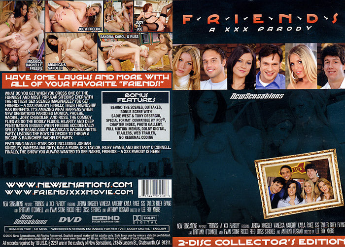 Friends: A XXX Parody (2 Disc Set) New Sensations - Parody Sealed DVD - Active