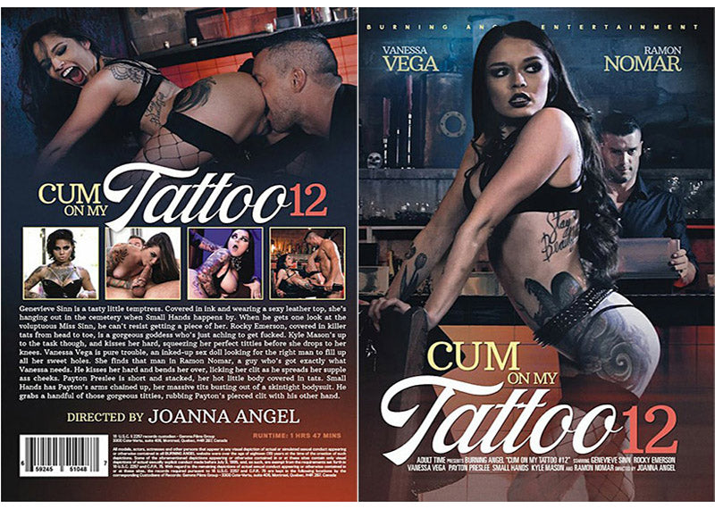 Cum On My Tattoo 12 Burning Angel - Sealed DVD Active