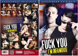 Fuck You I'm Infamous Naked Sword - Gay Factory Sealed DVD - Active