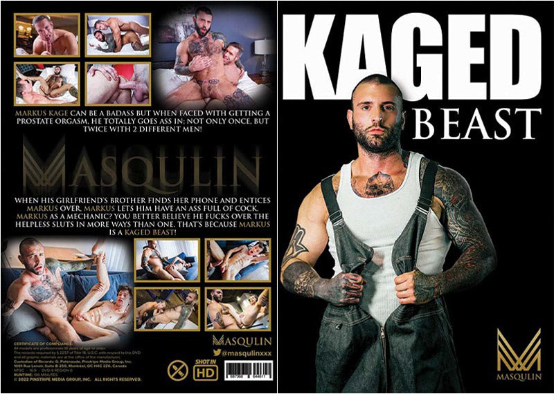 Kaged Beast Masqulin - Gay Sealed DVD - Active