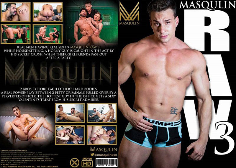 Masqulin Raw 3 Masqulin - Gay Sealed DVD - Active (Means Still in Stock from the Studio)
