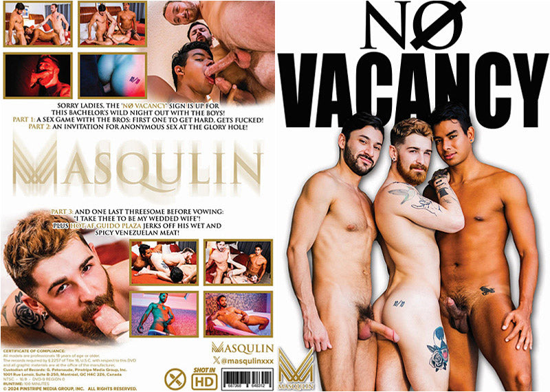 No Vacancy Masqulin - Gay Factory Sealed DVD - Active
