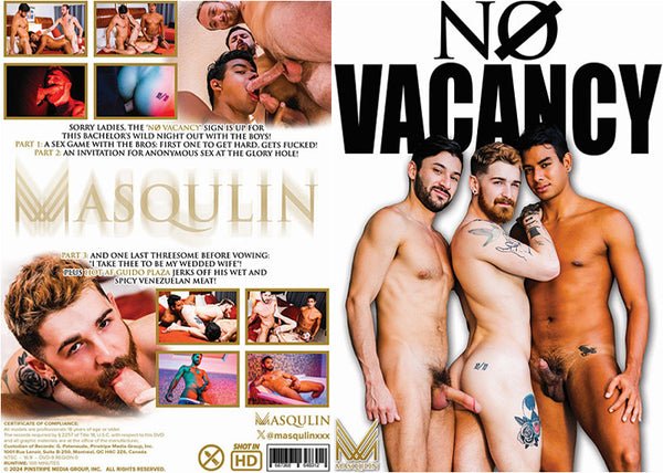 No Vacancy Masqulin - Gay Factory Sealed DVD - September Special