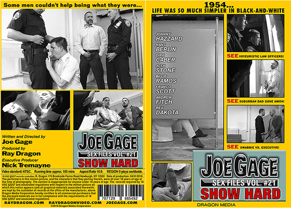 Joe Gage Sex Files 21: Show Hard Dragon Media - Gay Factory Sealed DVD