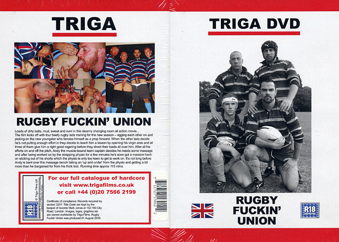 Rugby Fuckin' Union Triga Films - Gay Sealed DVD - Active