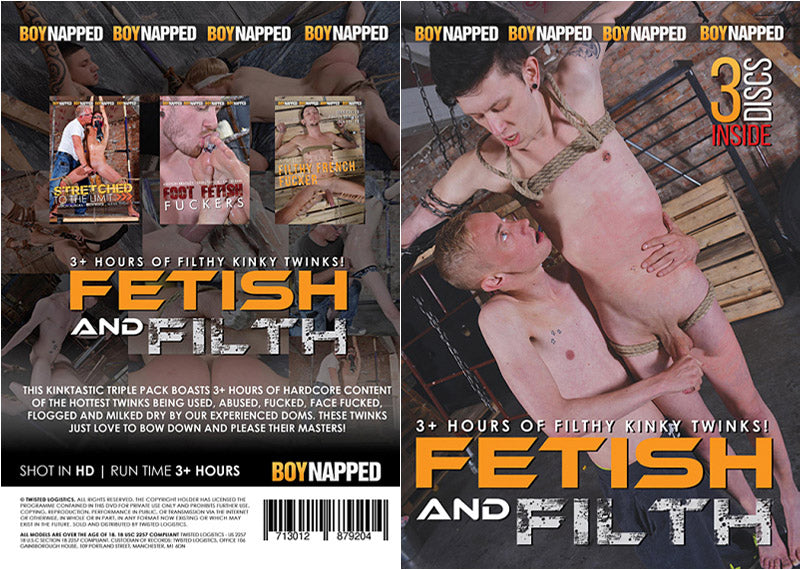 Fetish And Filth (3 Disc Set) Boynapped - Gay Factory Sealed DVD - Active