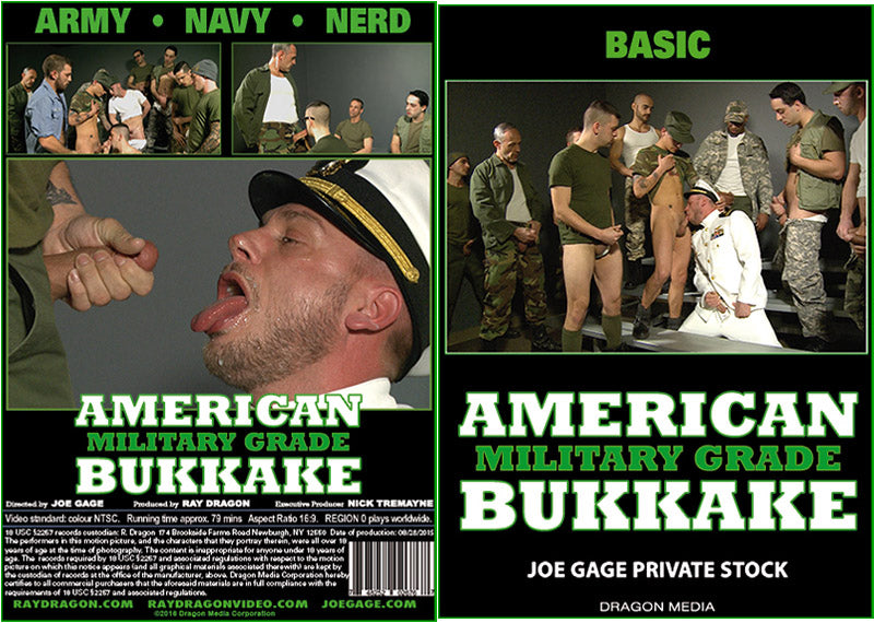 American Bukkake: Military Grade Dragon Media - Gay Factory Sealed DVD - Active
