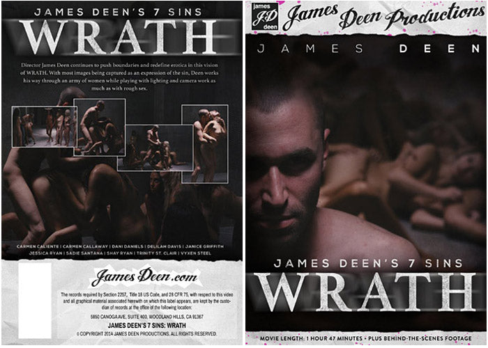 James Deen's 7 Sins: Wrath James Deen - Gonzo Sealed DVD - Active