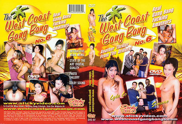 The West Coast Gang Bang Team 6 Sticky - Specialty Sealed DVD - Active (Means Still in Stock from the Studio)