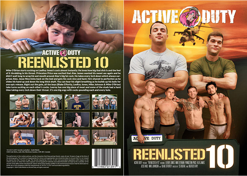 Reenlisted 10 Active Duty - Gay Sealed DVD - Active (Means Still in Stock from the Studio)