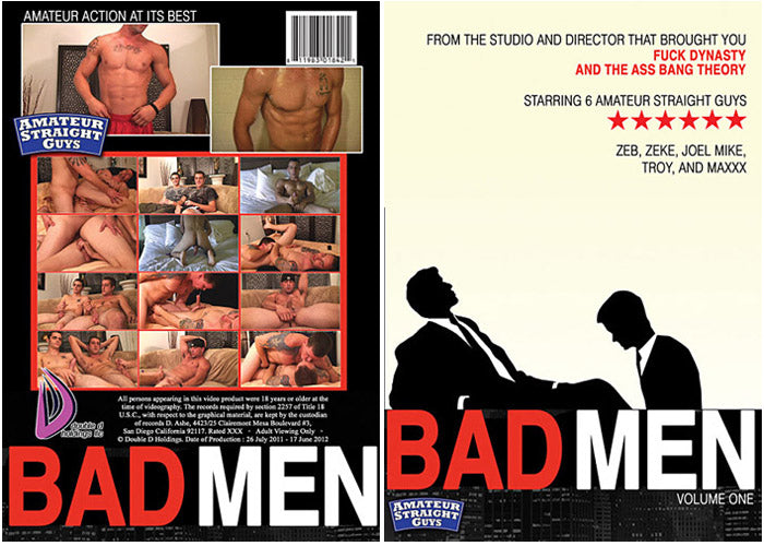 Bad Men 1 Amateur Straight Guys Sealed DVD - Active