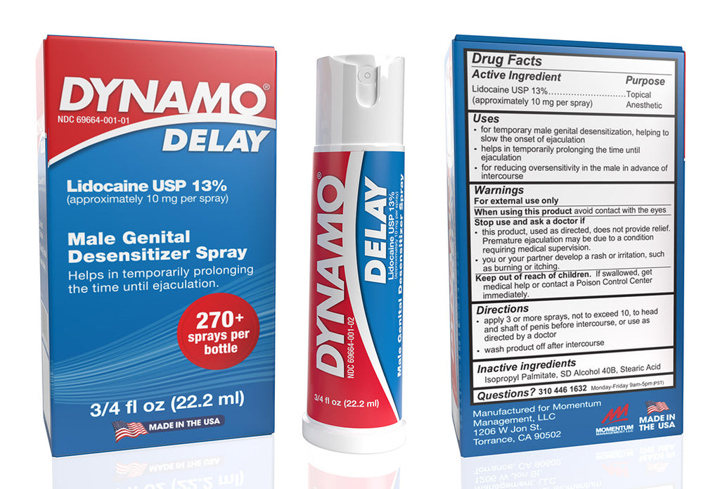 Dynamo Delay: Male Genital Desensitizer Spray 3/4 oz. Dynamo Factory Sealed DVD - Active