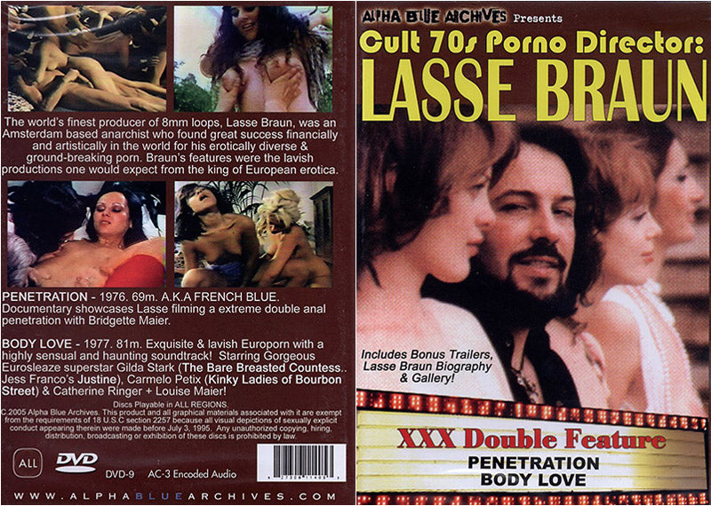 Cult 70s Porno Director: Lasse Braun Double Feature Alpha Blue Archives Sealed DVD - Active