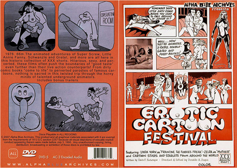Erotic Cartoon Festival Alpha Blue Archives Factory Sealed DVD - Active