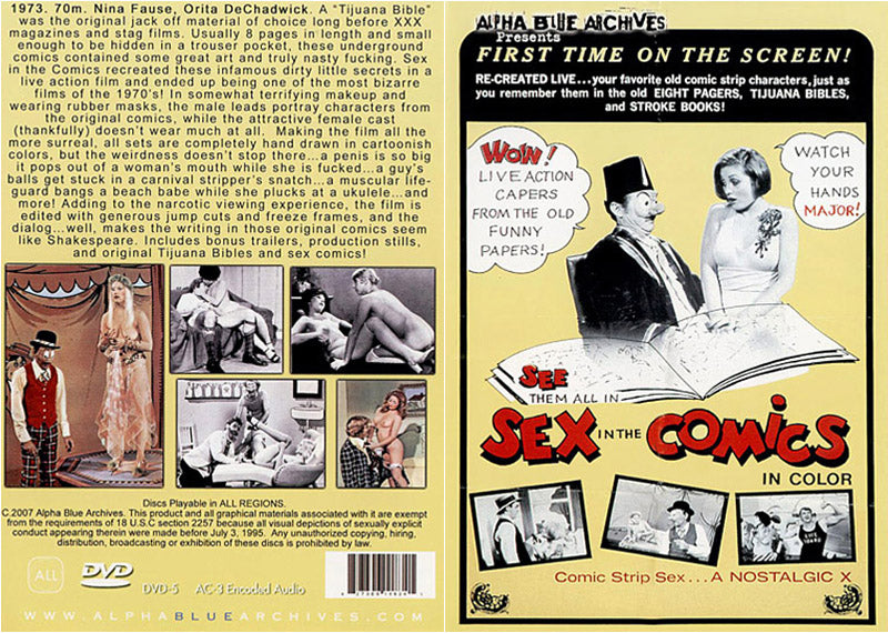 Sex In The Comics Alpha Blue Archives Sealed DVD - Active (Means still in stock from the Studio)  - October Special