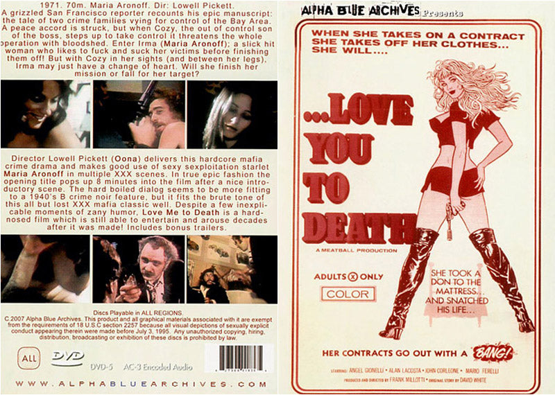Love You To Death Alpha Blue Archives Sealed DVD - Active (Means Still in Stock from the Studio)