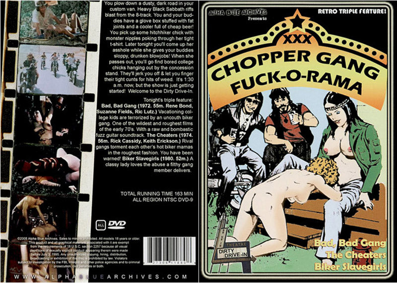 XXX Chopper Gang Fuck-O-Rama Alpha Blue Archives Sealed DVD - Active