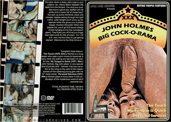 XXX John Holmes Big Cock-O-Rama Triple Feature Alpha Blue Archives Factory Sealed DVD