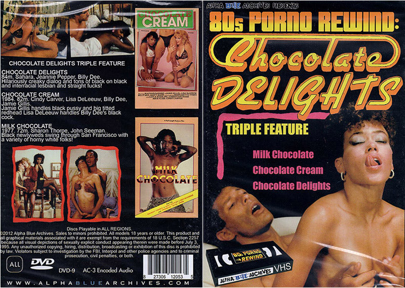 80s Porno Rewind: Chocolate Delights Triple Feature Alpha Blue Archives Sealed DVD April Studio Special
