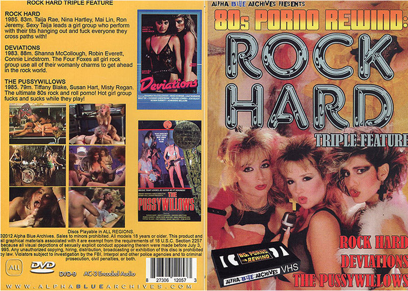 80s Porno Rewind: Rock Hard Triple Feature Alpha Blue Archives Factory Sealed DVD - Active