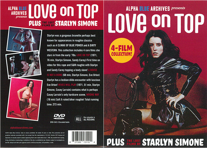 Love On Top Plus The Lost Films Of Starlyn Simone Alpha Blue Archives Sealed DVD - Active (Means Still in Stock from the Studio)