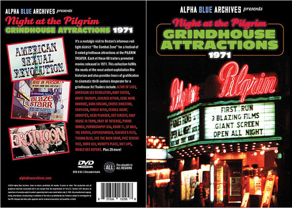Night At The Pilgrim: Grindhouse Attractions 1971 Alpha Blue - New Factory Sealed DVD
