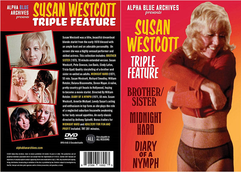 Susan Westcott Triple Feature Alpha Blue Archives Sealed DVD - Active