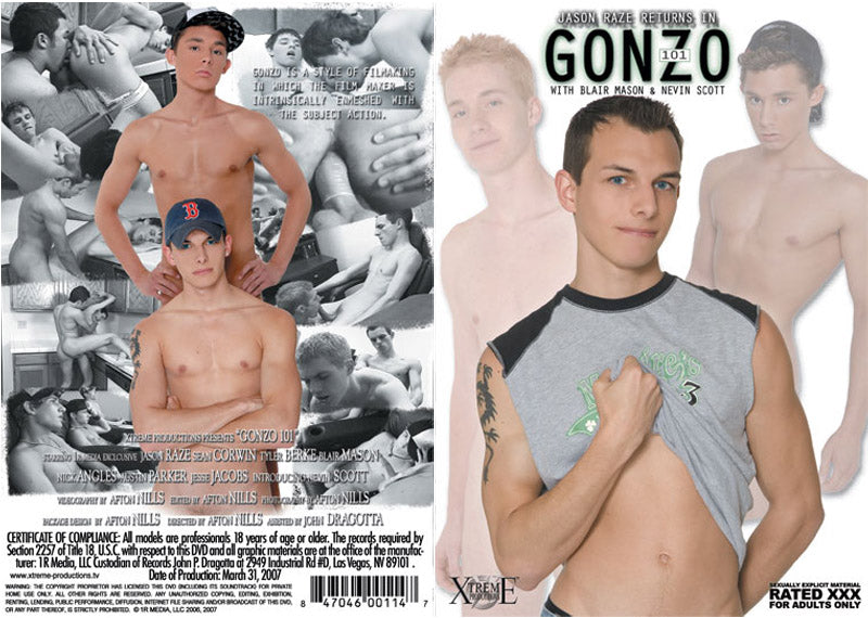 Gonzo 101 Xtreme - Gay Sealed DVD - Active