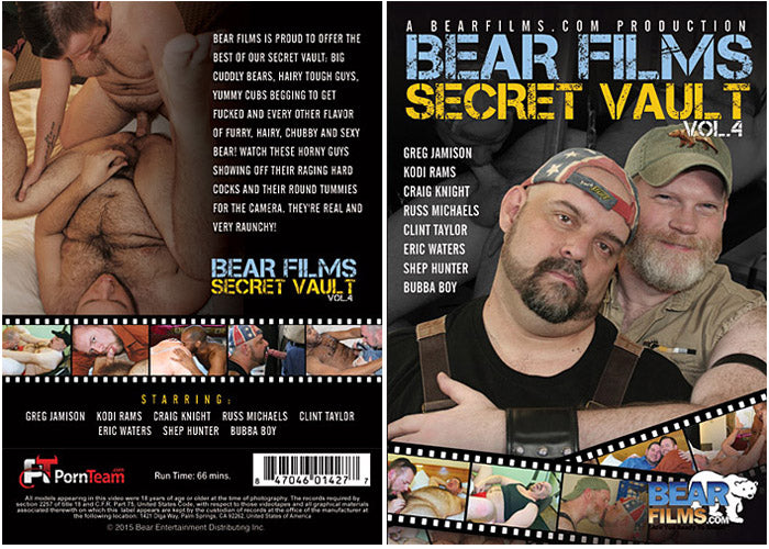 Bear Films Secret Vault 4 Bear Films - Gay New Factory Sealed DVD - Active