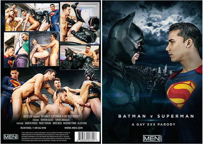 Batman V Superman: A Gay XXX Parody Men.com - Parody Sealed Gay DVD