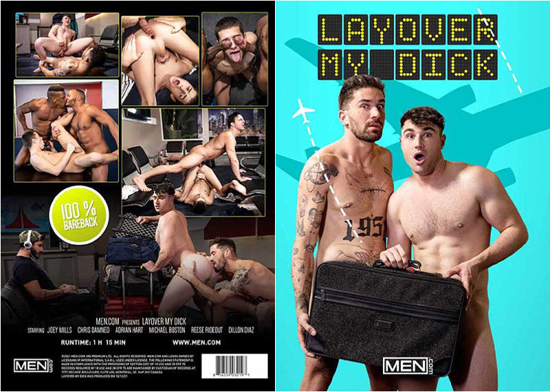 Layover My Dick Men.com - Gay Factory Sealed DVD - Active