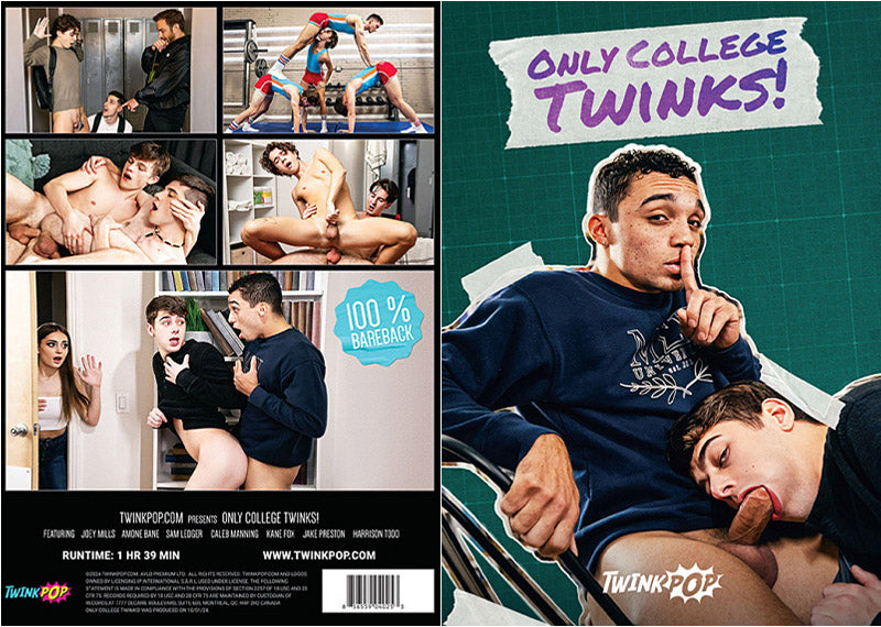 Only College Twinks Twink Pop - Gay Sealed DVD - Active (Means Still in Stock from the Studio)
