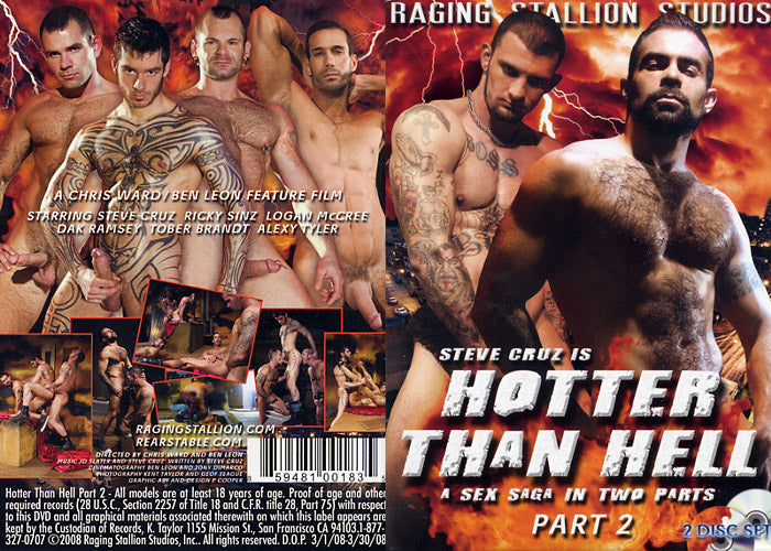 Hotter Than Hell 2 (2 Disc Set) Raging Stallion - Gay Factory Sealed DVD - Active