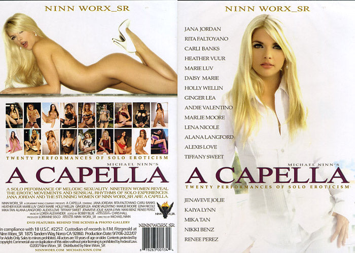 A Capella Ninn Worx - Feature Reprinted DVD, Plain Disc, No Case, No Cover, Shipping in Sleeve.  For the Customer That Wants the Video, This Has No Resale Value