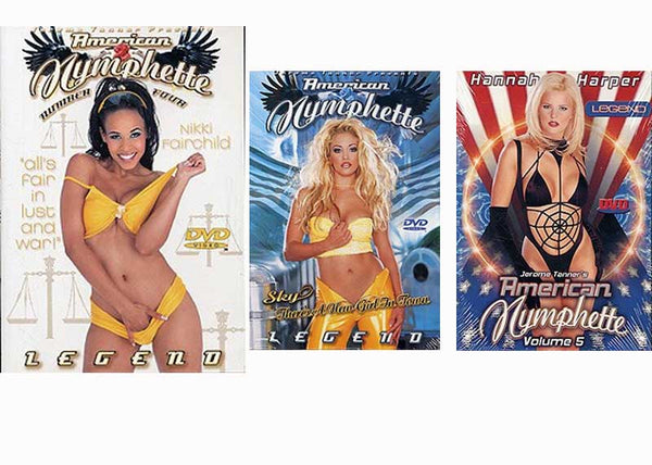 American Nymphette 3 DVD Set.  #4, 5, & 6.  Legend Reprinted DVDs in Sleeve