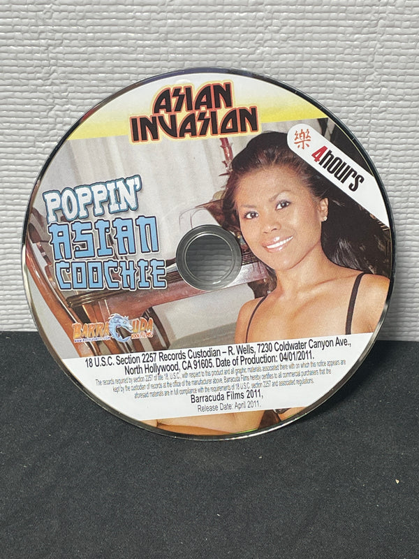 Poppin Asian Coochie - 4 Hour Asian Reprinted DVD in Sleeve  No Artwork